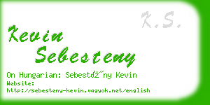 kevin sebesteny business card